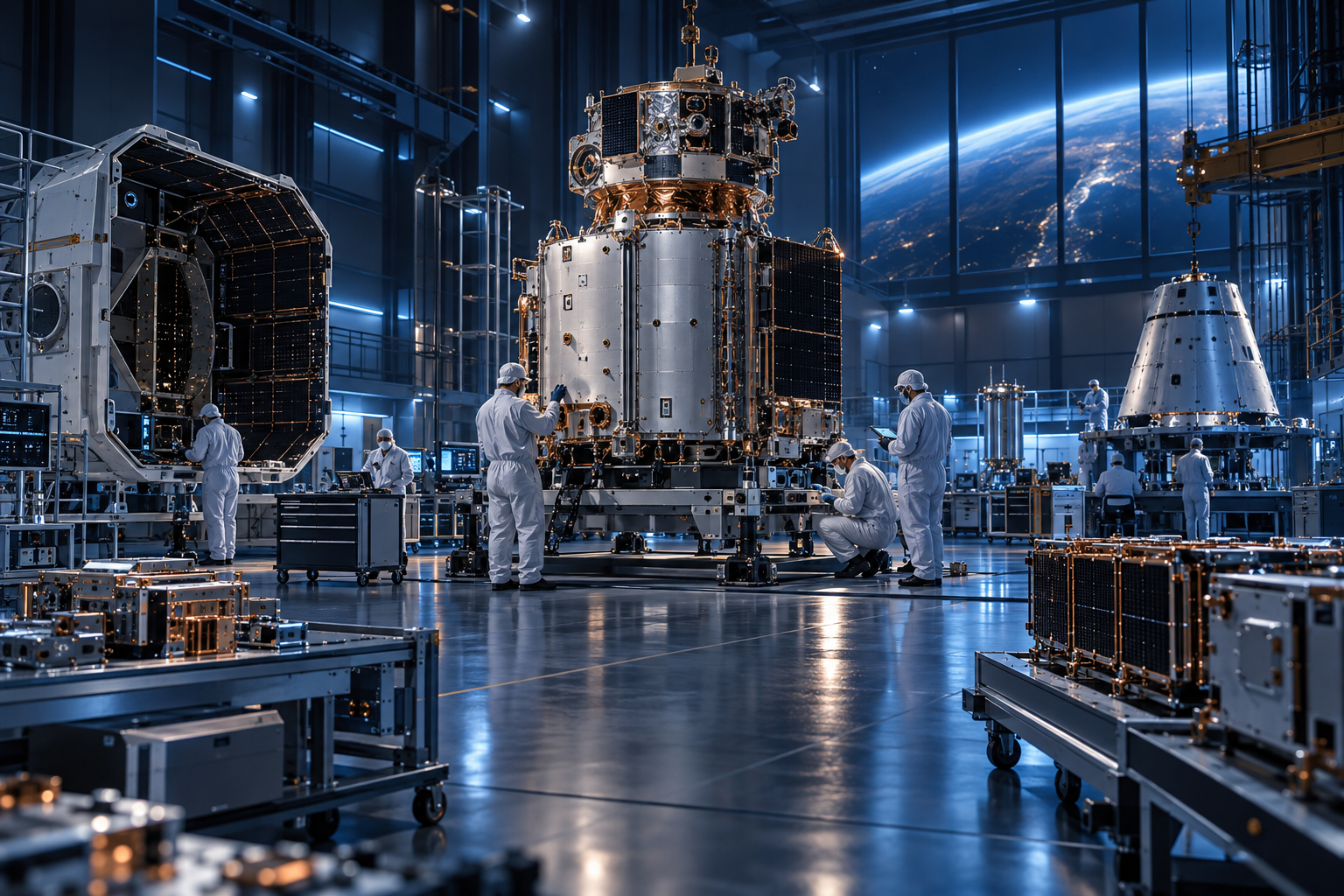 Spacecraft integration laboratory concept illustration