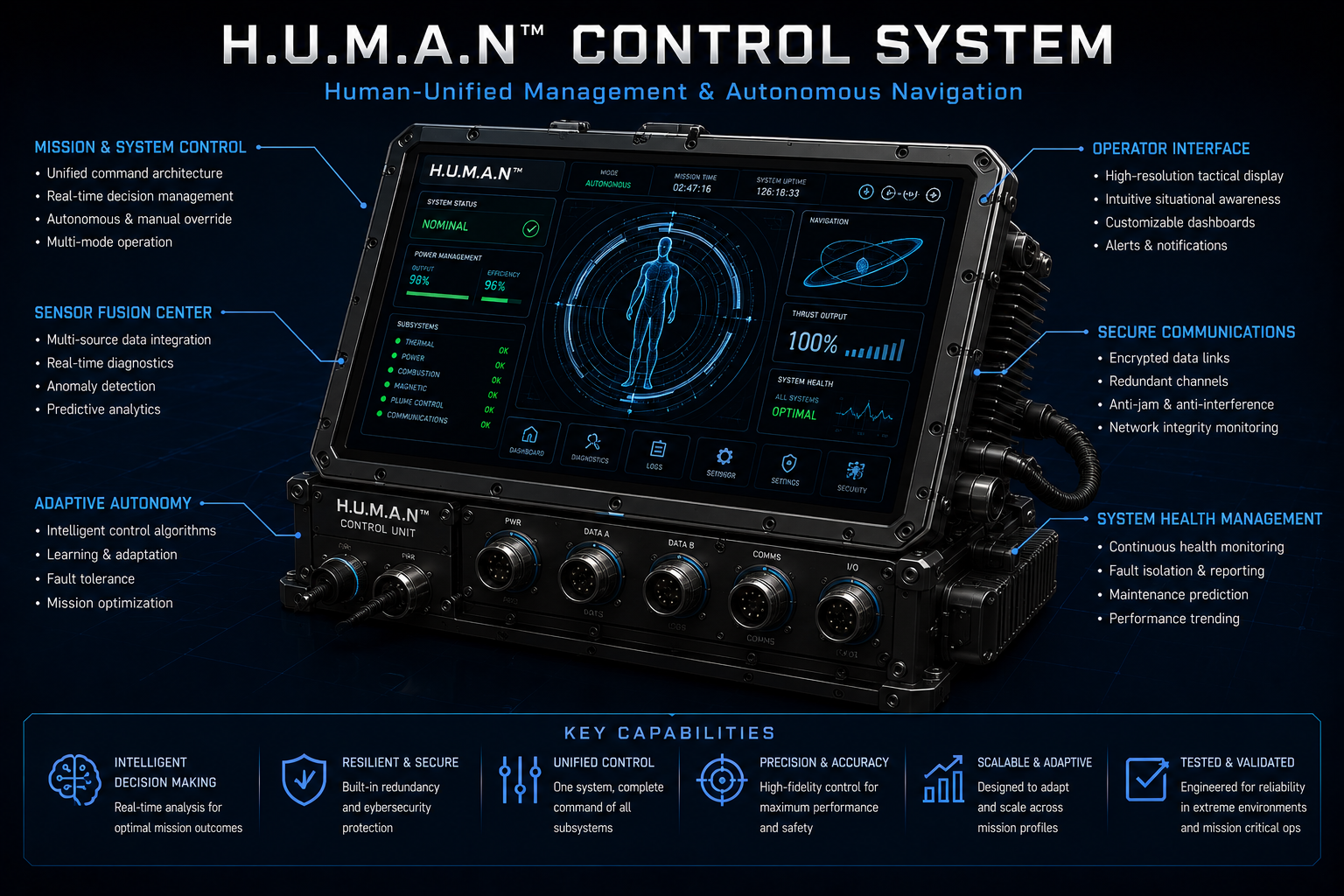 Complete AI Control System with H.U.M.A.N™ Core Technology